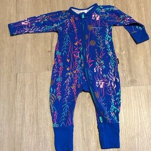 Bonds Blue Floral Kids Footie